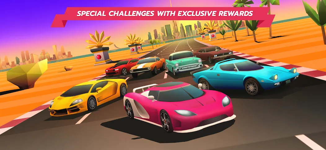 Horizon Chase – Arcade Racing MOD APK скачать на Андроид — Безлимитные деньги и топливо — скриншот 3 Horizon Chase – Arcade Racing MOD APK скачать на Андроид — Безлимитные деньги и топливо — скриншот 3