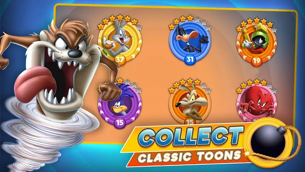 Скачать Looney Tunes™ World of Mayhem — Безлимитные монеты и усиленные персонажи — скриншот 1
