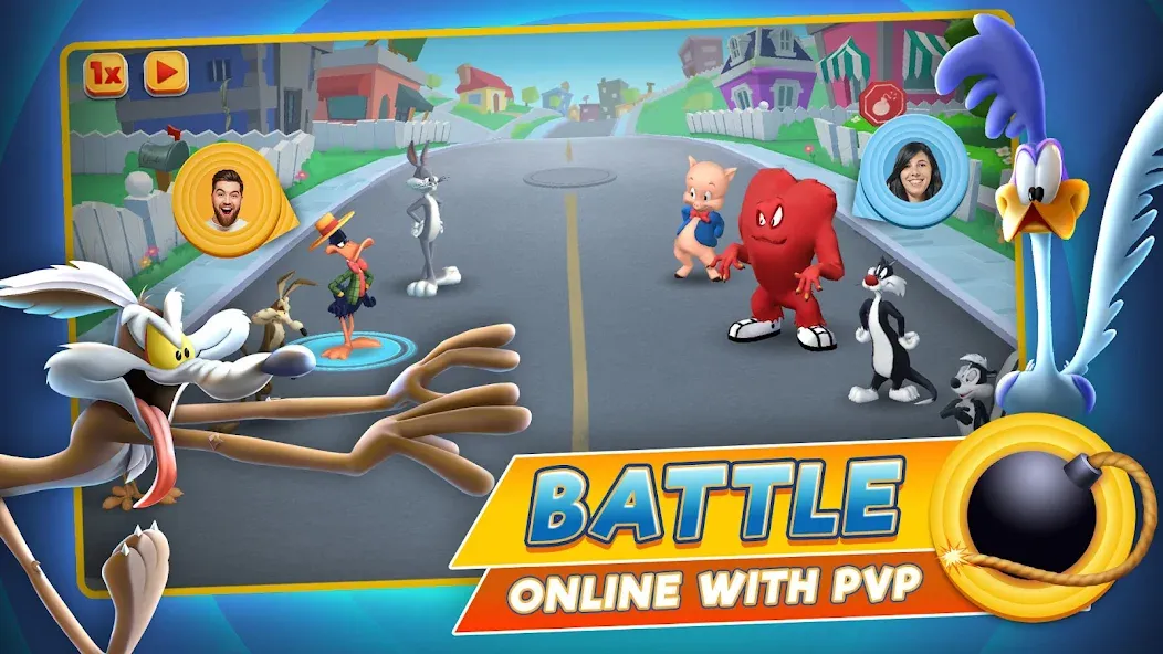 Скачать Looney Tunes™ World of Mayhem — Безлимитные монеты и усиленные персонажи — скриншот 3