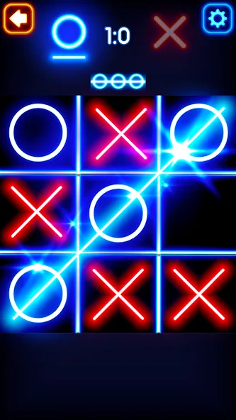 Tic Tac Toe Glow: 2 Players — скачать мод: Без рекламы и все темы открыты — скриншот 2 Tic Tac Toe Glow: 2 Players — скачать мод: Без рекламы и все темы открыты — скриншот 2