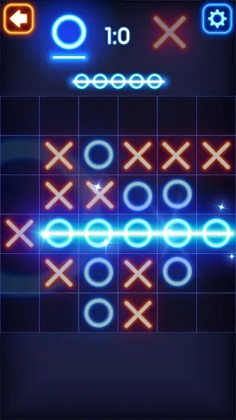 Tic Tac Toe Glow: 2 Players — скачать мод: Без рекламы и все темы открыты — скриншот 4 Tic Tac Toe Glow: 2 Players — скачать мод: Без рекламы и все темы открыты — скриншот 4