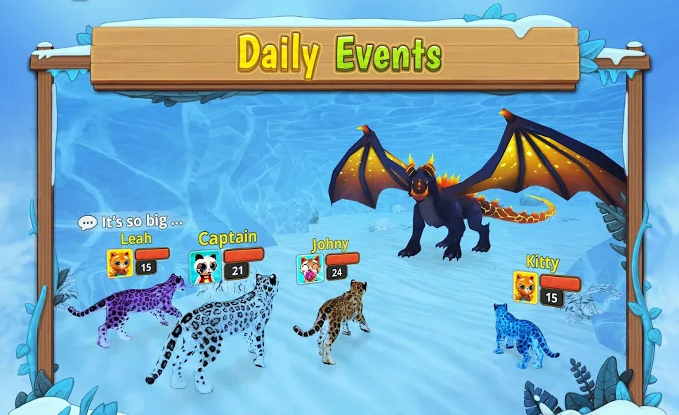 Snow Leopard Family Sim Online взлом на Андроид — Безлимитные деньги и алмазные награды — скриншот 4 Snow Leopard Family Sim Online взлом на Андроид — Безлимитные деньги и алмазные награды — скриншот 4