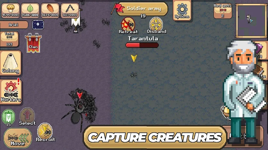 Pocket Ants: Colony Simulator взлом APK — Безлимитные ресурсы и ускоренное развитие — скриншот 2