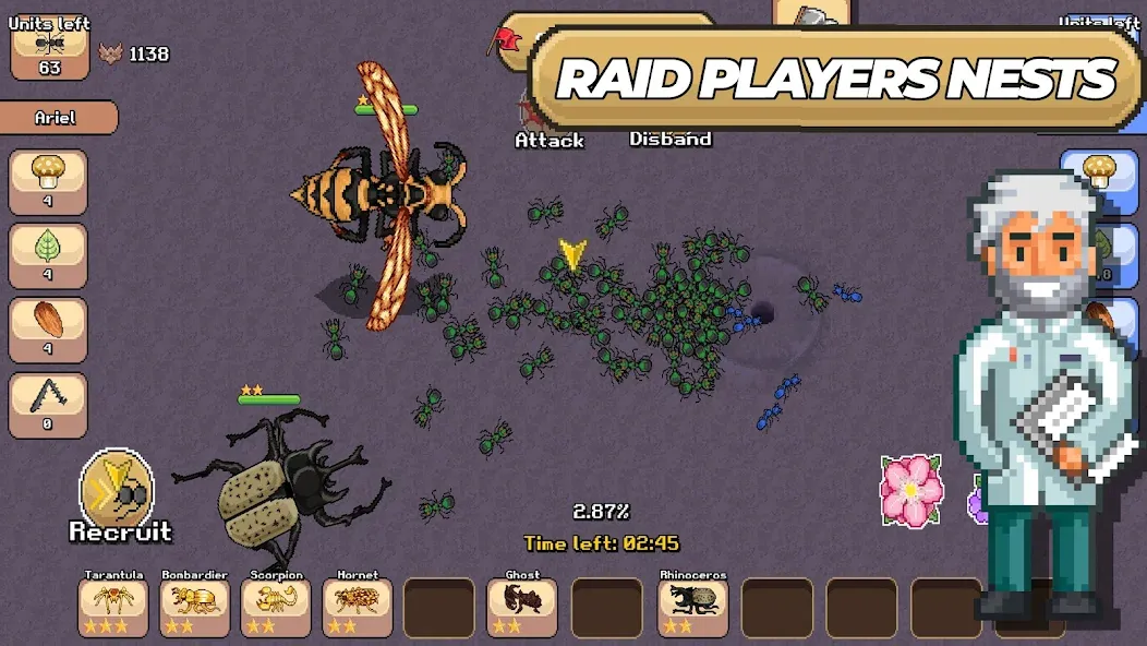 Pocket Ants: Colony Simulator взлом APK — Безлимитные ресурсы и ускоренное развитие — скриншот 4