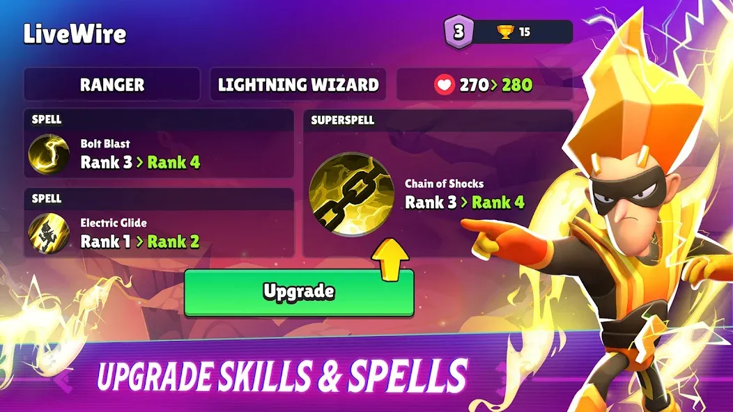 Loot Mage Trials: Battle Games — Безлимитная мана и мощное снаряжение, скачать мод APK — скриншот 3