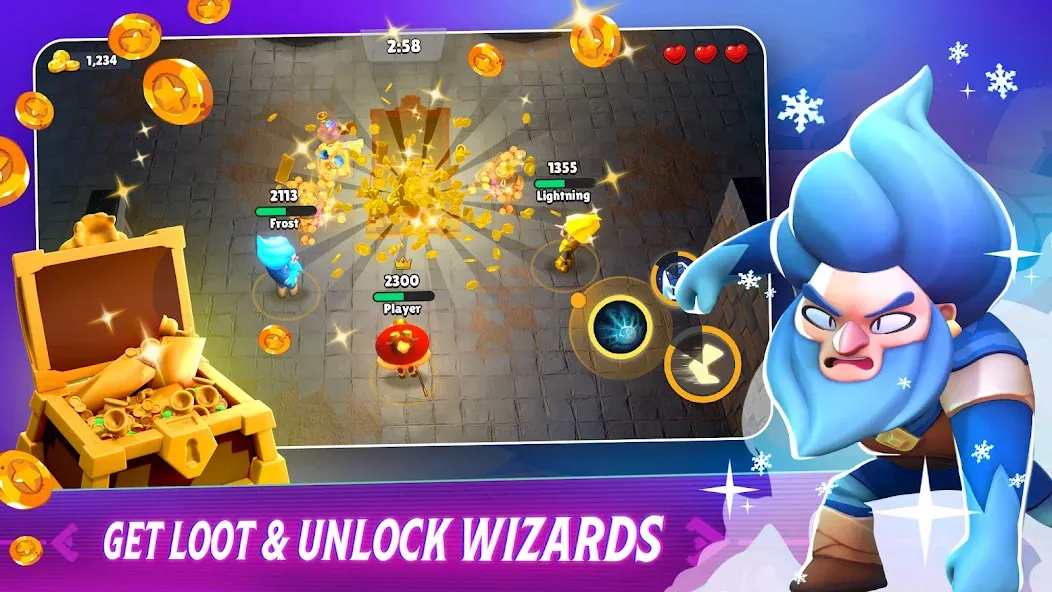 Loot Mage Trials: Battle Games — Безлимитная мана и мощное снаряжение, скачать мод APK — скриншот 5