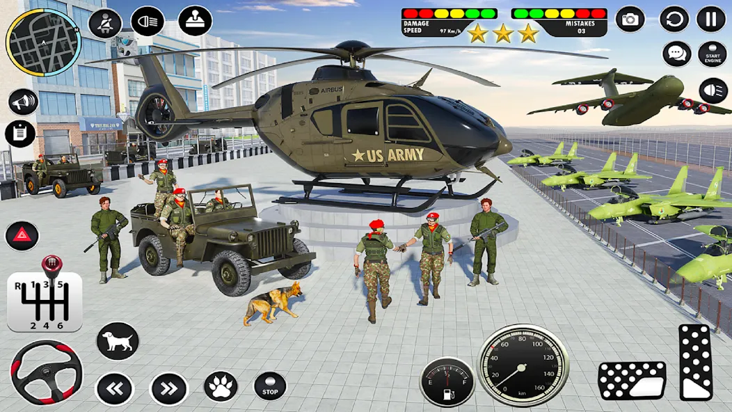 Army Vehicle Transport Truck на телефон — скачать мод: Безлимитные деньги и топливо — скриншот 2