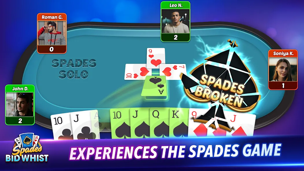 Скачать Spades: Bid Whist Classic Game бесплатно — Без рекламы и все карты открыты — скриншот 3 Скачать Spades: Bid Whist Classic Game бесплатно — Без рекламы и все карты открыты — скриншот 3