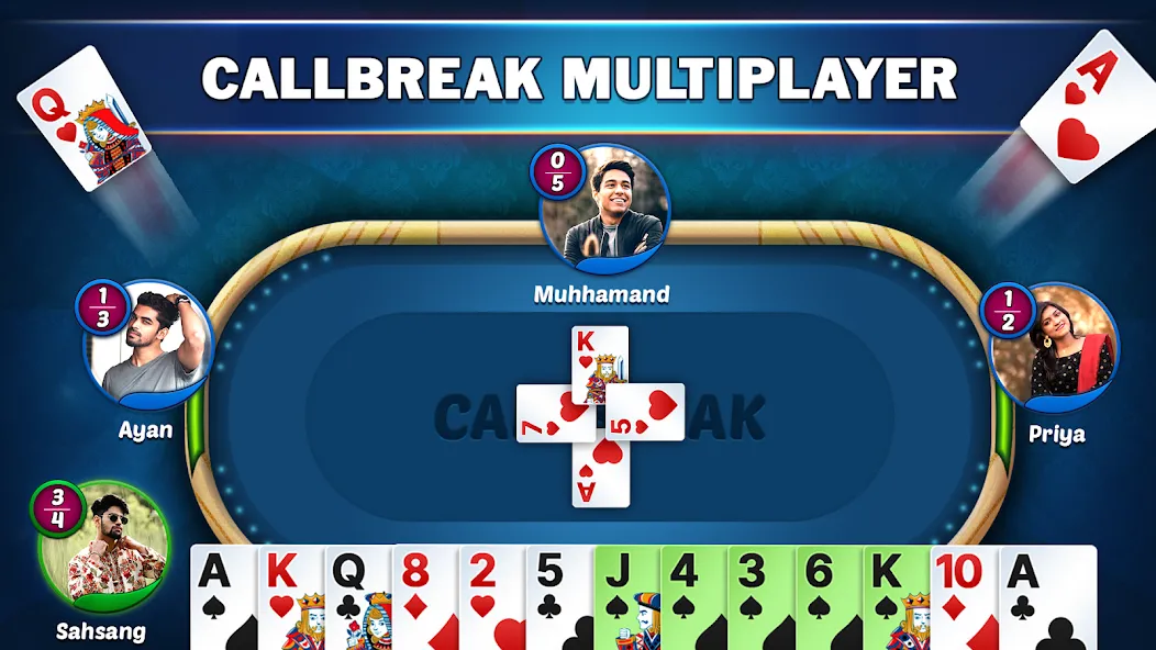Callbreak Star - Card Game на телефон — скачать мод: Безлимитные монеты и все режимы — скриншот 1