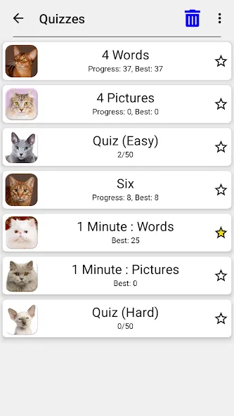 Cats Quiz Guess Popular Breeds взломанный APK — Открыты все породы и подсказки — скриншот 5