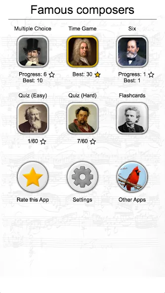 Скачать Famous Composers Portrait Quiz Mod APK — Безлимитные подсказки и попытки — скриншот 3 Скачать Famous Composers Portrait Quiz Mod APK — Безлимитные подсказки и попытки — скриншот 3