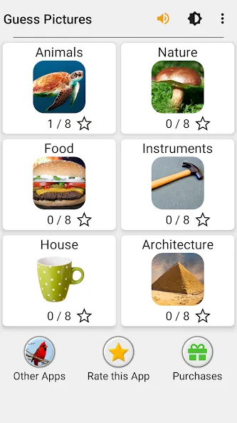 Guess Pictures and Words Quiz — скачать мод: Открыты все уровни и подсказки — скриншот 3 Guess Pictures and Words Quiz — скачать мод: Открыты все уровни и подсказки — скриншот 3