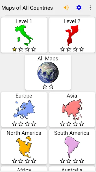 Maps of All Countries Geo-Quiz бесплатно на Андроид — мод: Открыты все страны и режимы — скриншот 3 Maps of All Countries Geo-Quiz бесплатно на Андроид — мод: Открыты все страны и режимы — скриншот 3