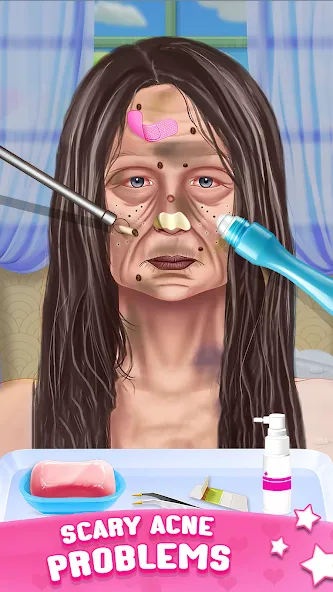 ASMR Doctor Game: Makeup Salon — последняя версия с модом (Безлимитные деньги и открыты все уровни) — скриншот 2 ASMR Doctor Game: Makeup Salon — последняя версия с модом (Безлимитные деньги и открыты все уровни) — скриншот 2