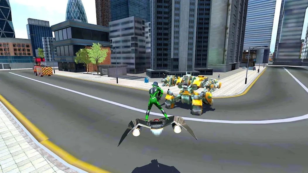 Скачать Rope Frog Ninja Hero Car Vegas на Андроид с модом — Безлимитные деньги и оружие — скриншот 2