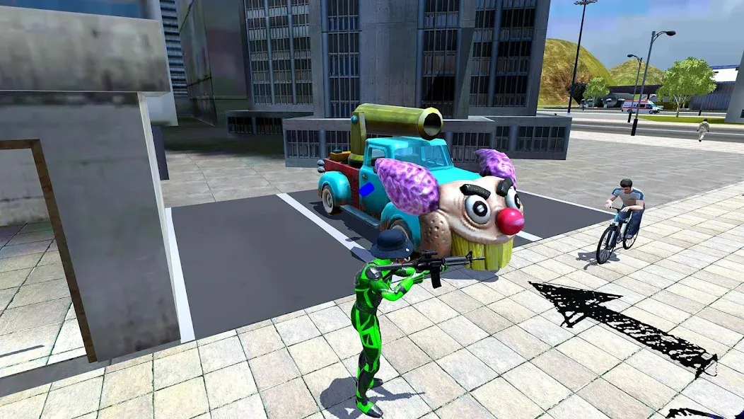 Скачать Rope Frog Ninja Hero Car Vegas на Андроид с модом — Безлимитные деньги и оружие — скриншот 4