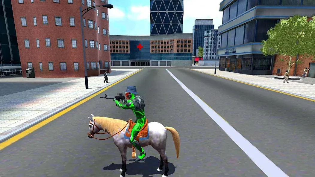 Скачать Rope Frog Ninja Hero Car Vegas на Андроид с модом — Безлимитные деньги и оружие — скриншот 5