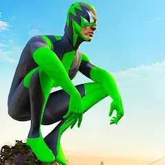 Скачать Rope Frog Ninja Hero Car Vegas на Андроид с модом — Безлимитные деньги и оружие