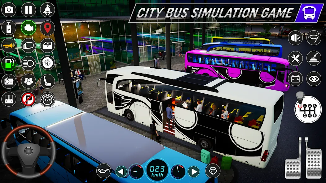 Скачать City Bus Simulator: Bus Games бесплатно — Безлимитные деньги и топливо — скриншот 4