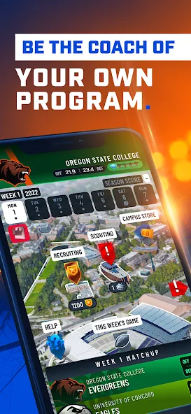 The Program: College Football (Мод: Безлимитные деньги и энергия) — скачать на Андроид — скриншот 1 The Program: College Football (Мод: Безлимитные деньги и энергия) — скачать на Андроид — скриншот 1