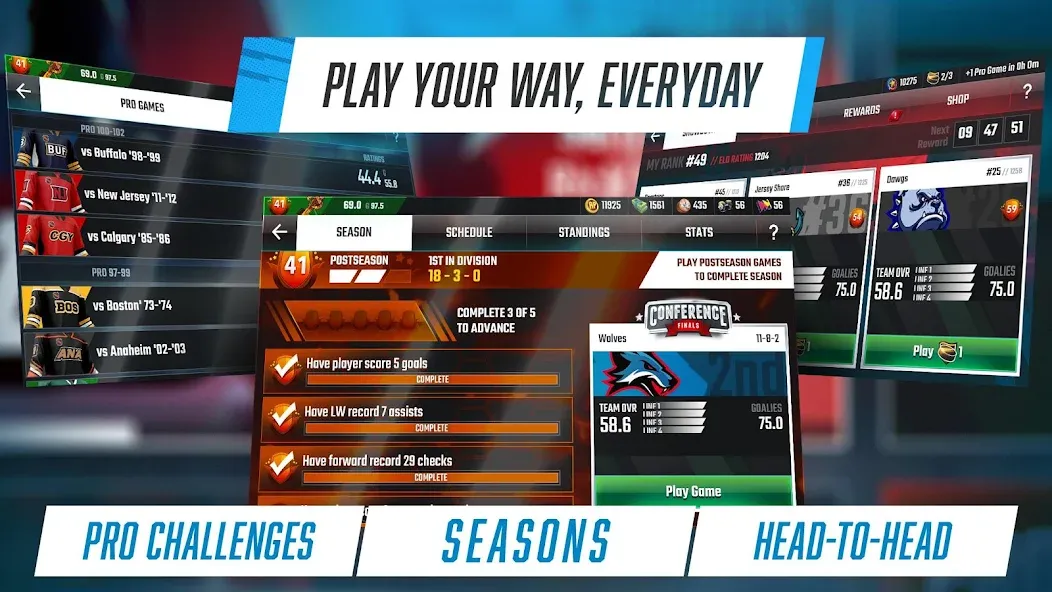 Franchise Hockey 2024 MOD APK скачать на Андроид — Безлимитные деньги и ресурсы — скриншот 5
