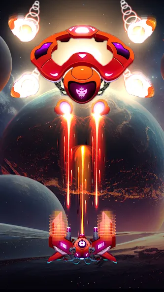 Скачать Galaxy Attack - Space Shooter — Безлимитные монеты и оружие — скриншот 1 Скачать Galaxy Attack - Space Shooter — Безлимитные монеты и оружие — скриншот 1