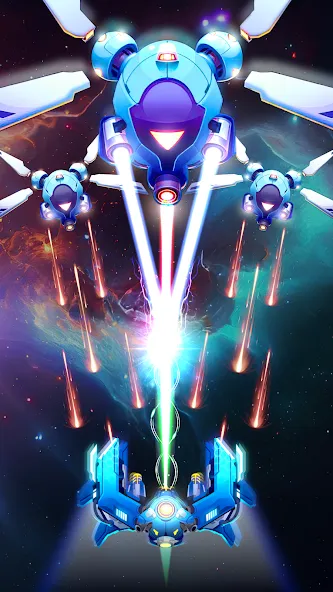 Скачать Galaxy Attack - Space Shooter — Безлимитные монеты и оружие — скриншот 3 Скачать Galaxy Attack - Space Shooter — Безлимитные монеты и оружие — скриншот 3