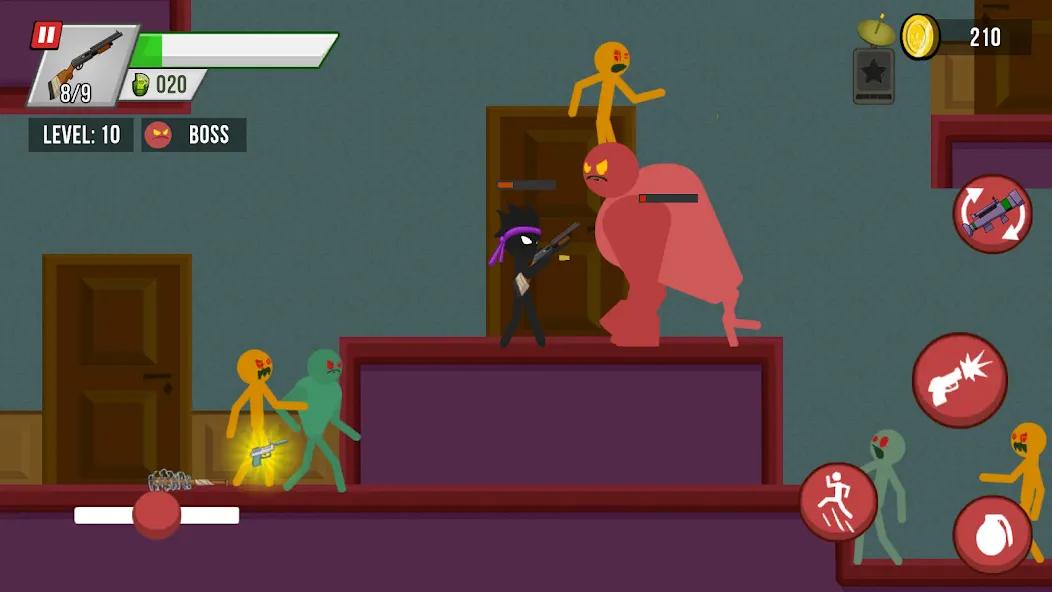 Скачать Stick vs Zombies мод — Безлимитные монеты и оружие — скриншот 3