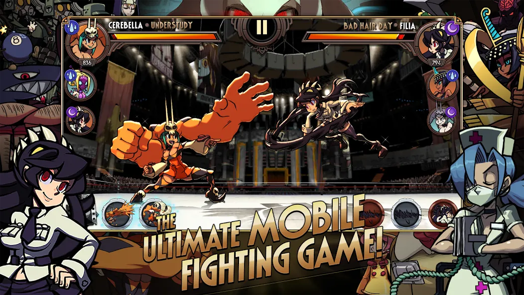 Скачать мод Skullgirls: Fighting RPG — Безлимитные ресурсы и усиленные бойцы — скриншот 1