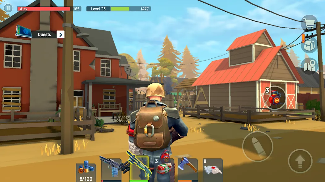 TEGRA: Zombie survival island взломанный APK — Безлимитные ресурсы и оружие — скриншот 3