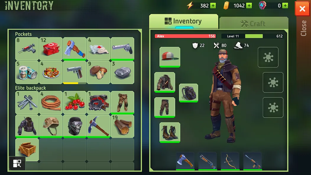 TEGRA: Zombie survival island взломанный APK — Безлимитные ресурсы и оружие — скриншот 5