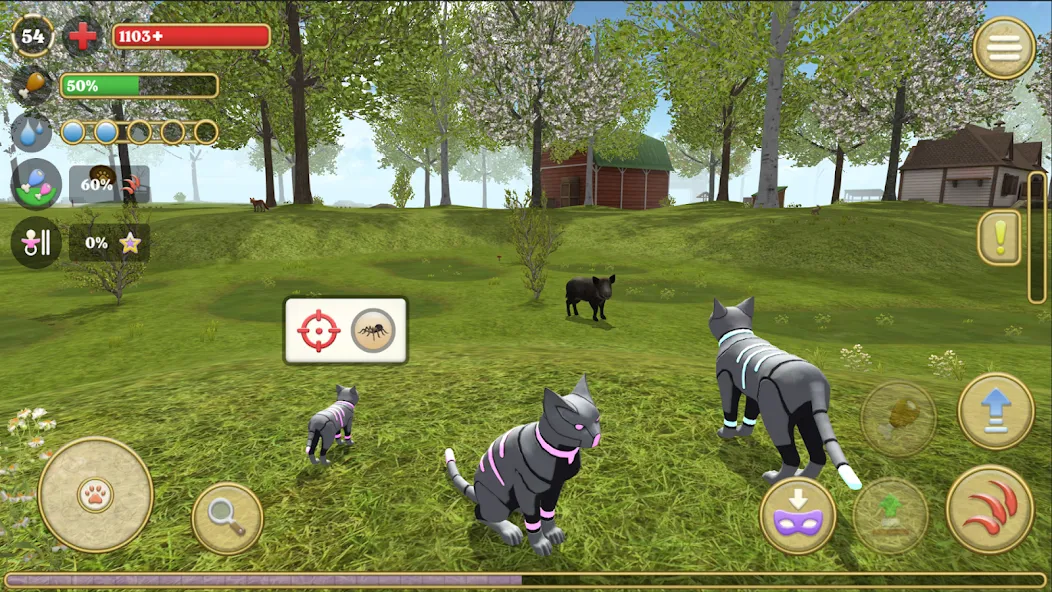 Cat Simulator : Kitties Family — взломанная версия, Много котят и безлимитные монеты — скриншот 5