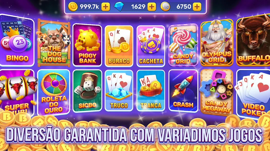 Скачать Bacana Games: Buraco & Slots мод — Безлимитные монеты и бонусы — скриншот 1