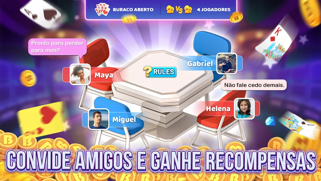 Скачать Bacana Games: Buraco & Slots мод — Безлимитные монеты и бонусы — скриншот 3