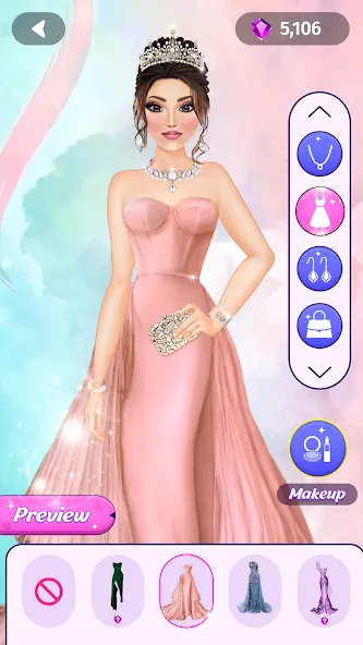Dress Up Fashion: Makeup Games взлом APK — Безлимитные деньги и все наряды — скриншот 5 Dress Up Fashion: Makeup Games взлом APK — Безлимитные деньги и все наряды — скриншот 5