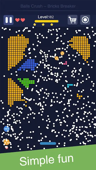 Balls Crush - Bricks Breaker взломанный APK — Безлимитные жизни и усиленные шары — скриншот 5 Balls Crush - Bricks Breaker взломанный APK — Безлимитные жизни и усиленные шары — скриншот 5