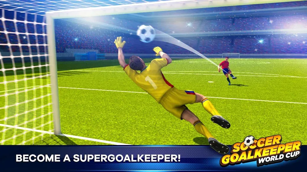 Soccer Goalkeeper Games 2024 мод на Андроид: Безлимитные деньги и энергия — скриншот 1 Soccer Goalkeeper Games 2024 мод на Андроид: Безлимитные деньги и энергия — скриншот 1