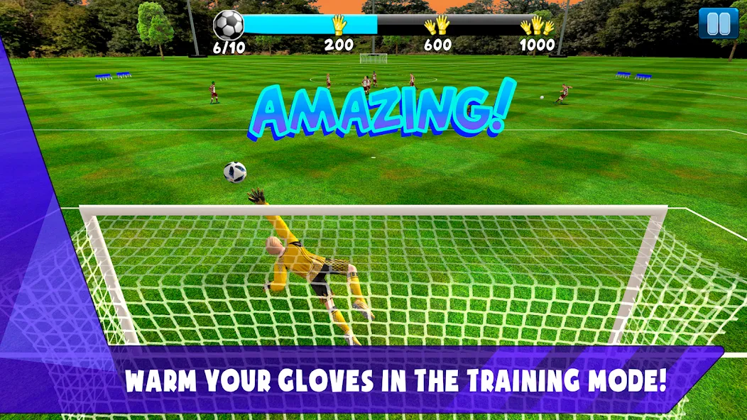 Скачать мод Soccer Goalkeeper 2024 — Безлимитные деньги и энергия — скриншот 1 Скачать мод Soccer Goalkeeper 2024 — Безлимитные деньги и энергия — скриншот 1