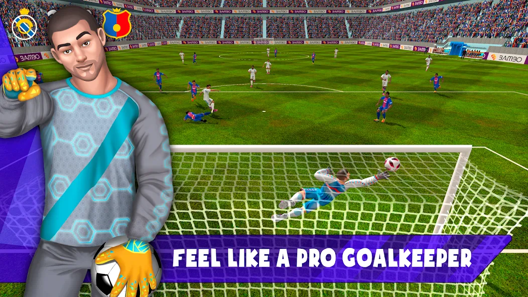 Скачать мод Soccer Goalkeeper 2024 — Безлимитные деньги и энергия — скриншот 4 Скачать мод Soccer Goalkeeper 2024 — Безлимитные деньги и энергия — скриншот 4