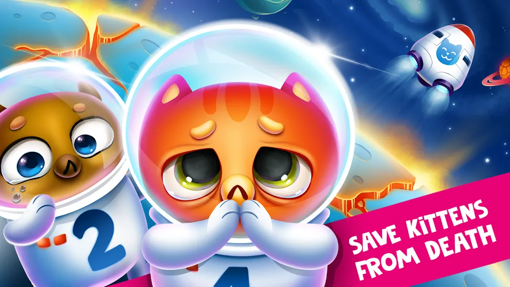 Скачать Space Cat Evolution: Kitty col последней версии — Безлимитные ресурсы и улучшения — скриншот 1