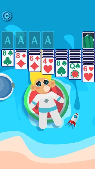 Скачать Solitaire Space™ последней версии — Безлимитные подсказки и отмены ходов — скриншот 1