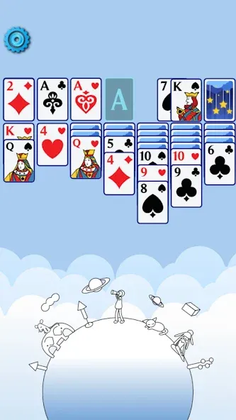 Скачать Solitaire Space™ последней версии — Безлимитные подсказки и отмены ходов — скриншот 2