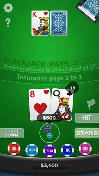 Blackjack 21 — скачать мод: Безлимитные деньги и бонусы — скриншот 2 Blackjack 21 — скачать мод: Безлимитные деньги и бонусы — скриншот 2