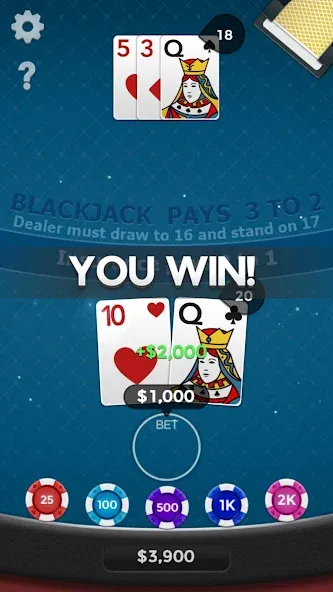 Blackjack 21 — скачать мод: Безлимитные деньги и бонусы — скриншот 4 Blackjack 21 — скачать мод: Безлимитные деньги и бонусы — скриншот 4