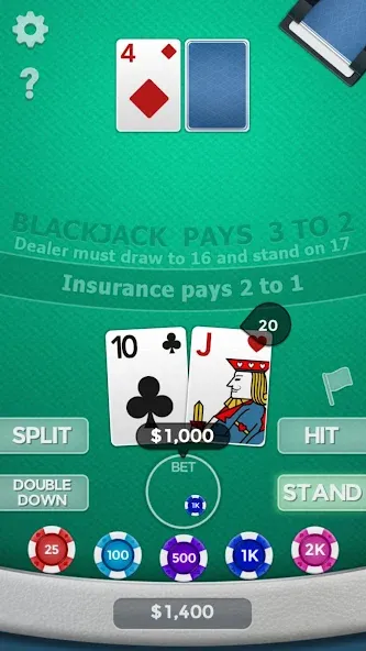 Blackjack 21 — скачать мод: Безлимитные деньги и бонусы — скриншот 5 Blackjack 21 — скачать мод: Безлимитные деньги и бонусы — скриншот 5