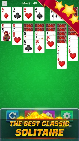 Solitaire Classic мод на Андроид: Без рекламы и все карты открыты — скриншот 1