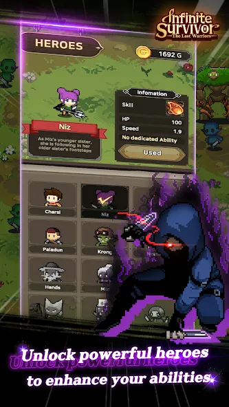 InfiniteSurvival:LastWarriors MOD APK скачать на Андроид — Безлимитные ресурсы и улучшенное снаряжение — скриншот 2 InfiniteSurvival:LastWarriors MOD APK скачать на Андроид — Безлимитные ресурсы и улучшенное снаряжение — скриншот 2