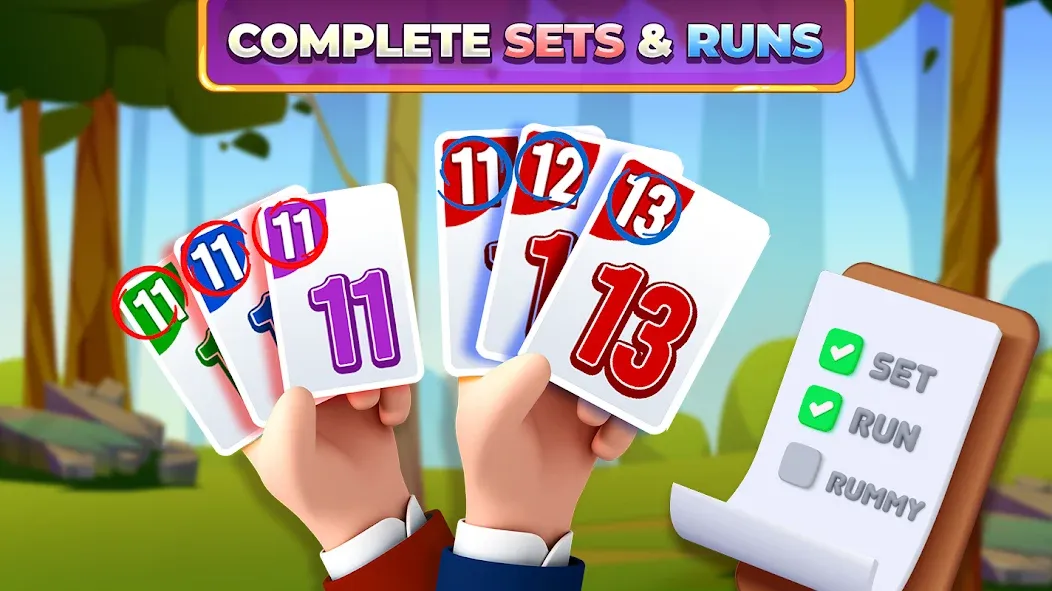 Мод Rummy Rush - Classic Card Game — Безлимитные монеты и подсказки, скачать APK — скриншот 2
