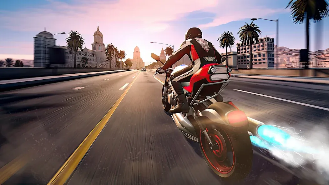 Скачать Traffic Bike Driving Simulator на Андроид с модом — Безлимитные деньги и открыты мотоциклы — скриншот 1 Скачать Traffic Bike Driving Simulator на Андроид с модом — Безлимитные деньги и открыты мотоциклы — скриншот 1
