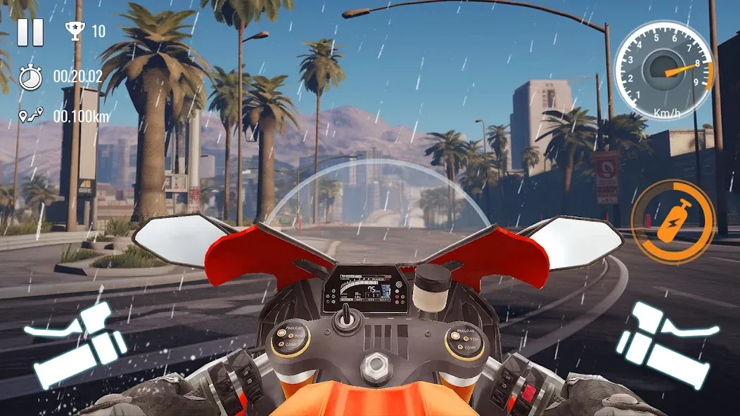 Скачать Traffic Bike Driving Simulator на Андроид с модом — Безлимитные деньги и открыты мотоциклы — скриншот 5 Скачать Traffic Bike Driving Simulator на Андроид с модом — Безлимитные деньги и открыты мотоциклы — скриншот 5